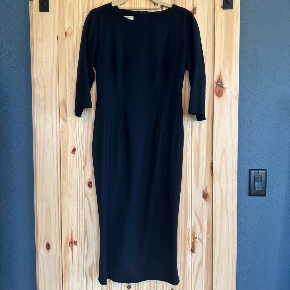 Luca Venturini Made in Italy Elegant Timeless Black Dress size US8/Eur44 - Picture 13 of 17